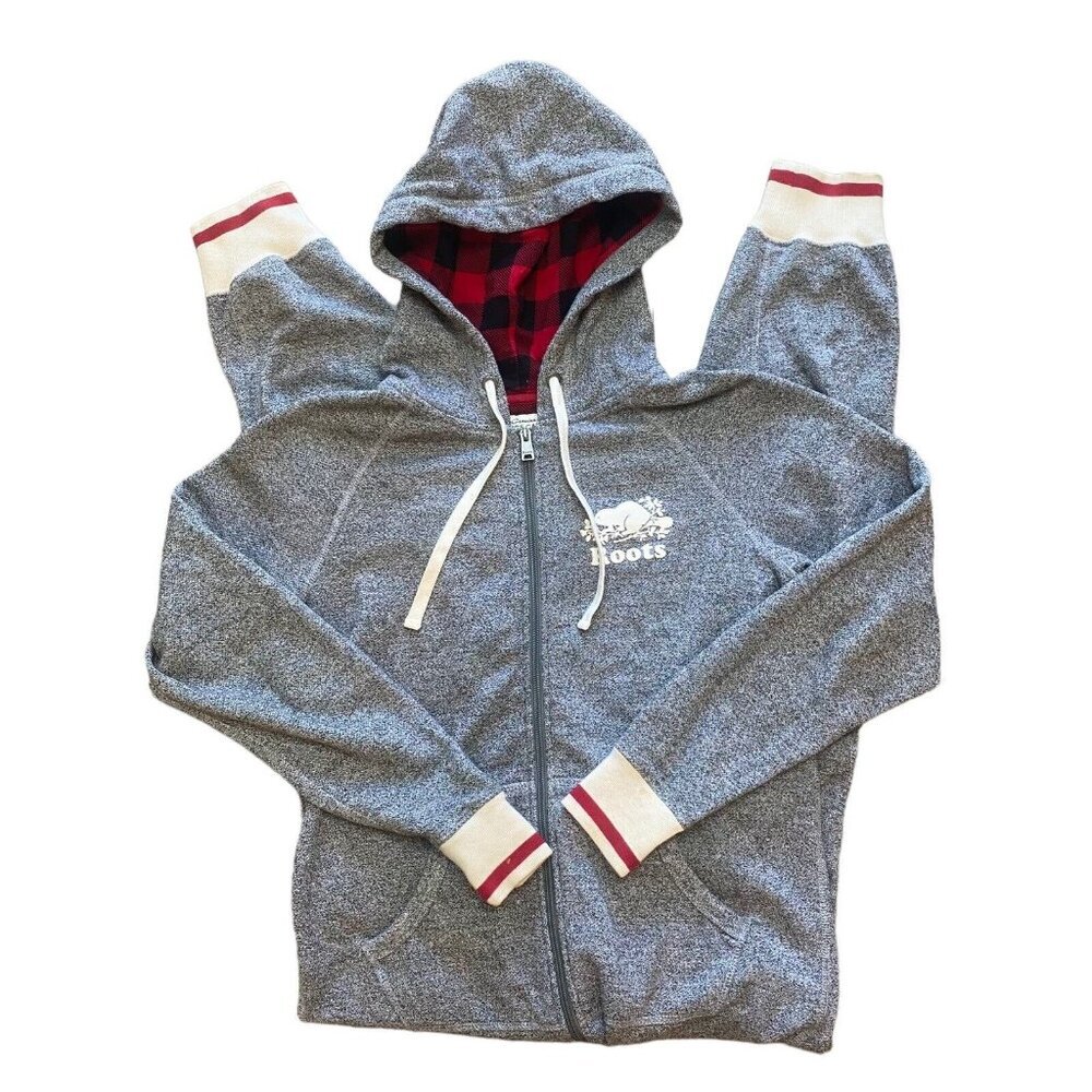 Roots Canada Cabin One Piece Outfit Hooded Lounge Salt Pepper Size XS Cottage
